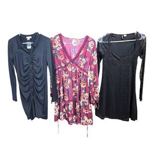 Women's Small 4 6 Dresses Winter Long Sleeves Wholesale Bulk Lot of 3 S